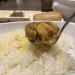 欧風カレー ガヴィアル - シーフードカレー１８００円。コクのある欧風カレーに海老、帆立、アサリ、マッシュルームがゴロゴロ入っています。チーズが乗せられたご飯とも相性良く、とーっても美味しかったです（╹◡╹）（╹◡╹）