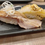 梅丘寿司の美登利総本店 - 炙りトロ、炙りエンガワ