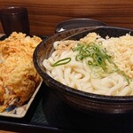 Hanamaru Udon - かけうどん+かき揚げ2