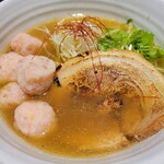 麺処 銀笹 - 塩ラーメン+鯛つみれ