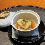 京都一の傳 本店  - 無花果と胡麻豆腐の揚げ出し