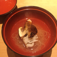 かっぽう庵 江上 - ハモと松茸と葛素麺の椀もの