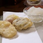 桶家乃隠居 - 新レンコン、しいたけ、茗荷