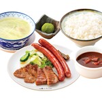 Rikyuu - 牛たん麦とろ定食