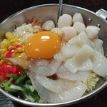栄庵 - 海鮮ミックスお好み焼き