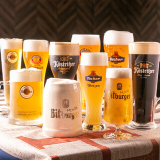 ★ドイツの樽生ビール常時５種＆瓶ビール約11種★