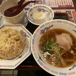 ラーメン王 - チャーハンセット(小ラーメン、小鉢付)¥850-(税込)