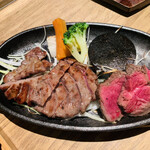 Sumi Yaki Gyuu Tan Higashi Yama - 牛たんと仙台牛赤身ステーキの定食