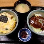 孫膳（ヒレカツ￥1000）ハーフ×2で、ちょうど一杯分の量