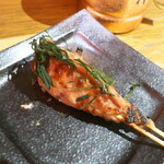 Yakitori Sutando - 手ごね生つくね 梅しそ（￥180）。軟骨コリコリ系、これはかなり気に入った！