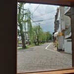 京都 中勢以 月 - 席から外の風景♪