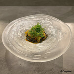 カーサ・デル・チーボ - 海胆と真烏賊の烏賊墨を練り込んだ冷製タリオリーニ