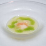 パトゥ - 岡山産清水白桃とセロリの冷たいスープ 