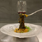 カーサ・デル・チーボ - Fuori Misura Toscana Rosatoと烏賊墨を練り込んだ自家製パスタ