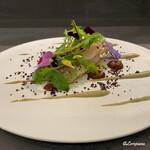 カーサ・デル・チーボ - イシナギの腹身の瞬間燻製