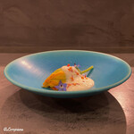 カーサ・デル・チーボ - 南瓜の花に詰められた帆立貝柱と帆立のムース