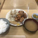 居酒屋　車屋 - 鶏から揚定食(650円)