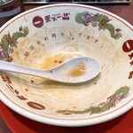 天下一品 - 【2022年08月】こってり880円、細麺、スープ増量120円、合計1,000円、当然の完食(笑)。