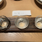 ぬる燗佐藤 - 吟醸３種　甲子、写楽、山本