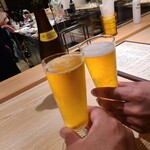 AOGUIRI - 瓶ビールで乾杯