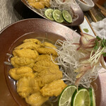 大衆天ぷらtoかすそば風土.はなれ - 雲丹蕎麦・雲丹増し　4928円（税込）