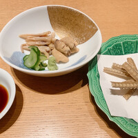 ひつまぶし名古屋備長 大名古屋ビルヂング店 - 肝わさと骨せんべい ひつまぶし名古屋備長 大名古屋ビルヂング店 - 肝わさと骨せんべい