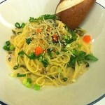 ワイアードカフェ - ジャコと高菜の明太パスタ^^