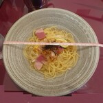 Mocchimo Pasuta & Kafe - Bセット_1170円（和風ソース）お皿の直径26.5cm