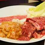 阪本焼肉店 - おすすめセット¥1580と追加のお肉¥780 合わせてな、なんと…¥2360-