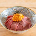 黒毛和牛焼肉きっしゃん - 北海道産の生雲丹としっとり黒毛和牛のコラボ牛丼