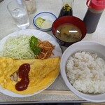 大和屋食堂 - 料理写真:昔ながらのオムレツ定食¥600-