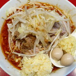 ラーメン二郎 - ラーメン半分＋ニンニク多め＋ショウガ半分SK