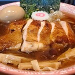 らぁめん 生姜は文化。 - 鶏チャーシュー麺味玉のせ