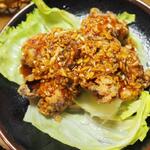 卓 - 特製だれのから揚げその１