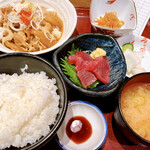 Gotetsu - 五鐵定食（鰹のお刺身・肉豆腐）