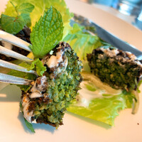 MAISON MARUNOUCHI - ①ヒヨコ豆のファラフェル キュウリのサラダとギリシャヨーグルト750円