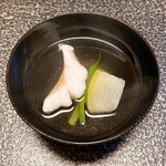 星のや 京都 ダイニング - 椀物 茂魚 冬瓜 柚子