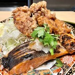 神泉 たつ - 銀鮭幽庵焼き・大山鷄竜田揚げ定食