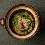 Hagama rice with red sea bream and mitsuba from Setouchi