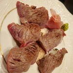 みき日楽哩 - 和牛あぶり寿司！名物なんかな？いつも食べます！