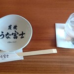 炭焼うな富士 - ❀『セッティング』『お水』