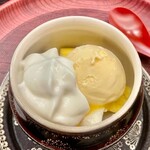 銀座 上瀧 - 2022.7.  ココナッツのアイスクリーム 沖縄パインとライチの泡と共に~鳳梨椰子冰淇淋荔枝泡~