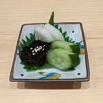 Asakusa Nagami - 自家製のぬか漬けと塩昆布