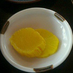 そば処　まるきや - たくあん／平成25年4月