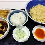 Mendo Koro Naokyuu - 【2022.8.19(金)】端麗つけ麺(2玉)590円＋Eセット(餃子3個)180円