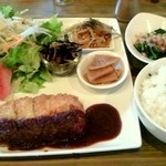 cafe 風音 - 味噌ミルフィーユチーズカツプレート（1000円）