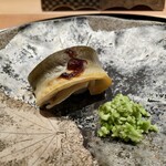 鮨 やま田 - 鮎 茶豆と柚子胡椒