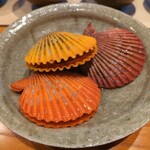 日本料理 別府 廣門 - ヒオウギ貝の稚貝