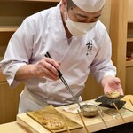 日本橋蛎殻町 すぎた - 帆立の磯辺焼き