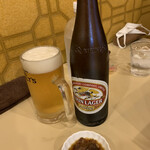 醍醐苑 - 瓶ビールにジョッキをもらいました！